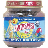 Earth's Best Baby Foods Baby Apple/BluBerry (12x4OZ )