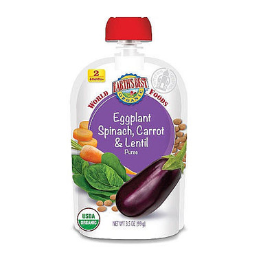 Earth's Best Baby Foods Og2 Eggplant Spinach Carrot (12x3.5Oz)