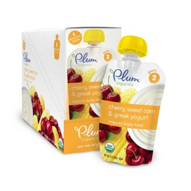 Plum Organics Cherry Sweetcorn Yogurt (6x3.5Oz)