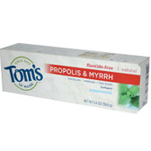 Tom's Of Maine Peppermint Fluoride Free with Propolis & Myrrh Toothpaste (6x5.5 Oz)