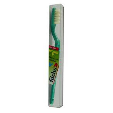 Fuchs Record V Natural Hard Toothbrush 1 Toothbrush (10 Pack)