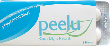 Peelu Chewing Gum Display Peppermint Blast (12x8 Count)