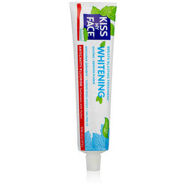 Kiss My Face Toothpaste Whitening Anticavity Fluoride Gel 4.5 Oz