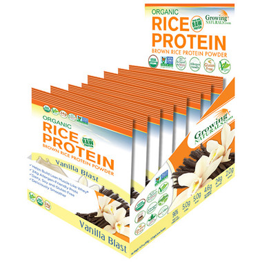 Growing Naturals Brown Rice Protein Isolate Orgnic Vn 1.1 Oz (1 Case)