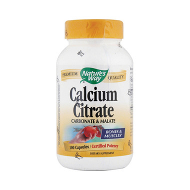 Nature's Way Calcium Citrate 500 mg (100 Capsules)