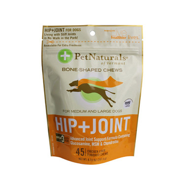 Pet Naturals of Vermont Hip and Joint for Medium and Large Dogs Chicken Liver 45 Soft Chews