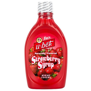 Foxs U-Bet Strawberry Syrup (12x20Oz)