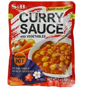 S&B Golden Curry Sauce W Vegetable Medium (10x7.4Oz)