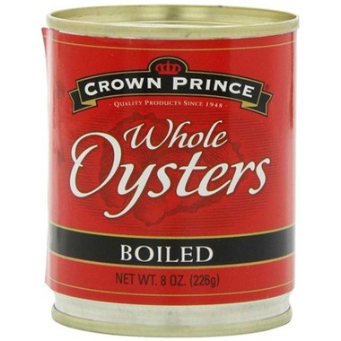 Crown Prince Whole Boiled Oysters (12x8OZ )