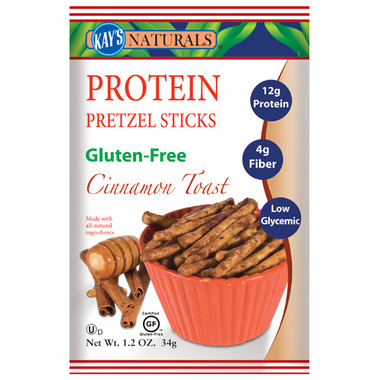 Kay's Naturals Protein Pretzel Sticks Cinnamon Toast 1.2 Oz (6 Pack)