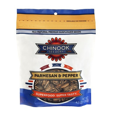 Chinook Seedery Sunflower Seeds Parmesan & Pepper (12x4.7Oz)