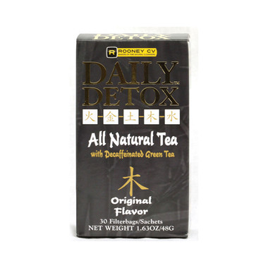 Wellements Rooney CV Daily Detox All Natural Decaffeinated Tea Original 30 Sachet