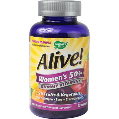 Nature's Way Alive! Women's 50+ Gummy Multi-Vitamins (75 Chewables)
