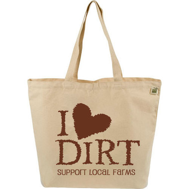 ECOBAGS Farmers Market Tote I Love Dirt (10 Bags)