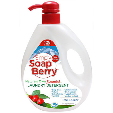Simply SoapBerry Laundry Detergent Free and Clear 32 Oz