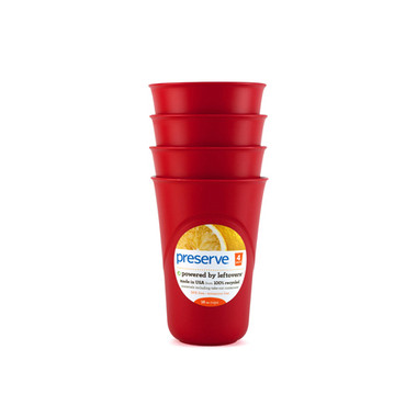 Preserve Everyday Cups Pepper Red (1x4 Count)