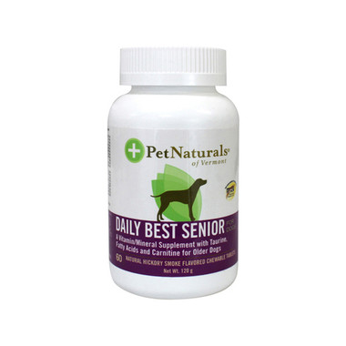Pet Naturals of Vermont Daily Best Senior Multi-vitamin For Dogs Natural Hickory Smoke (60 Chewables)