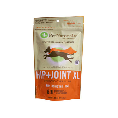 Pet Naturals of Vermont Hip and Joint XL Chews for Dogs Over 7 (1x5Lb) Chicken Liver (60 Chewables)
