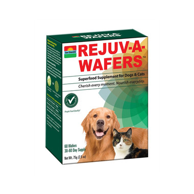 Sun Chlorella Rejuv-A-Wafers Superfood Supplement for Dogs and Cats (60 Wafers)