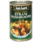Sun Luck Straw Mushrooms Whole Peeled (12x5.95Oz)