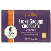 Taza Chocolate Dark Chocolate, 87% Cacao (10x3 OZ)