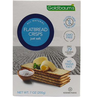 Goldbaum's Flatbread Crisp Just Salt Gluten Free (12x7Oz)