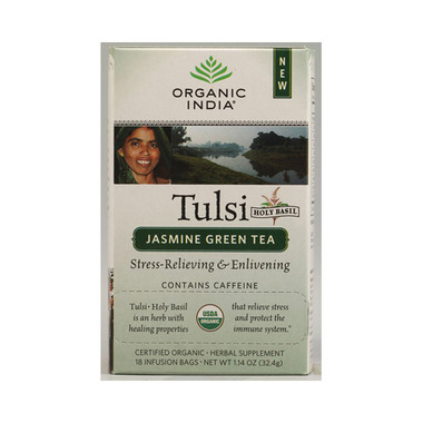 Organic India Tulsi Tea Jasmine Green (6x18 Tea Bags)