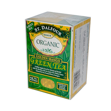 St Dalfour Organic Green Tea Golden Mango (6x25 Tea Bags)