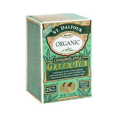 St Dalfour Green Tea Cinnamon Apple (1x25 Tea Bags)