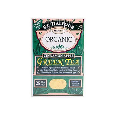 St Dalfour Organic Green Tea Cinnamon Apple (6x25 Tea Bags)