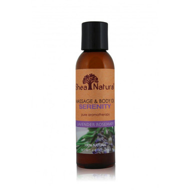 Shea Natural Massage and Body Oil Serenity Lavender Rosemary 4 Oz