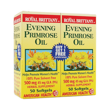 American Health Royal Brittany Evening Primrose Oil Twin Pack 500 mg (2x50 Softgels)