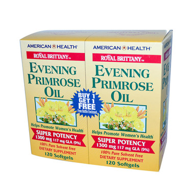 American Health Royal Brittany Evening Primrose Oil Twin Pack 1300 mg (2x120 Softgels)