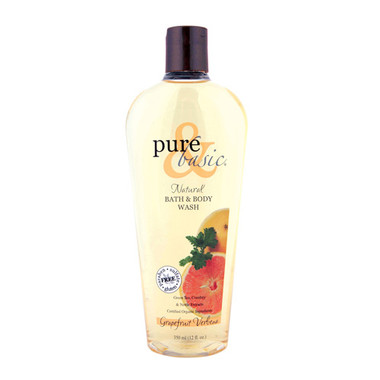 Pure and Basic Bath and Body Wash Grapefruit Verbena (12 fl Oz)