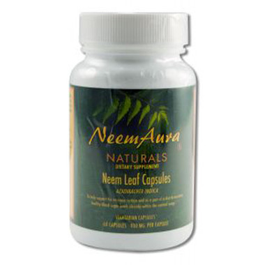 Neem Aura Organic Neem Leaf (60 Veg Capsules)