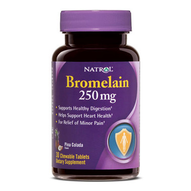 Natrol Bromelain 250 mg Chewable (30 Tablets)