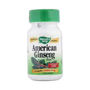 Nature's Way American Ginseng Root (50 Capsules)