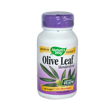 Nature's Way Olive Leaf Standardized 12% Oleuropein (60 Veg Capsules)