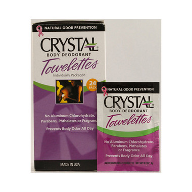 Crystal Body Deodorant Towelettes (1x24 Towelettes)