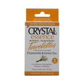 Crystal Essence Mineral Deodorant Towelettes Chamomile and Green Tea (1x6 Towelettes)