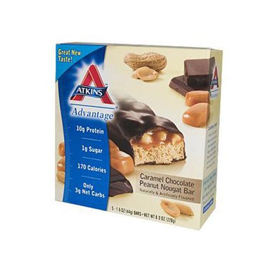 Atkins Advantage Bar Caramel Chocolate Peanut Nougat (1x5 Bars)