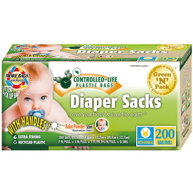 Green-n-Count Disposable Diaper Bags Scented (1x200 Count)