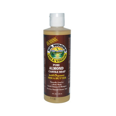 Dr. Woods Shea Vision Pure Castile Soap Almond with Organic Shea Butter (8 fl Oz)