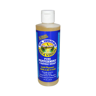 Dr. Woods Shea Vision Pure Castile Soap Peppemint with Organic Shea Butter (8 fl Oz)