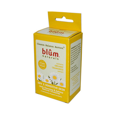 Blum Naturals Dry and Sensitive Skin Daily Cleansing and Makeup Remover Towelettes (10 Towelettes)