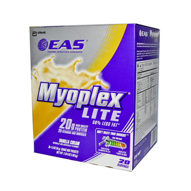 EAS Myoplex Lite Nutrition Shake Vanilla Cream (20 Packets)