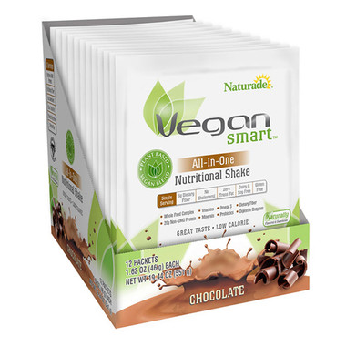 Naturade VeganSmart All-In-One Nutritional Shake Chocolate 1.62 Oz (12 Pack)