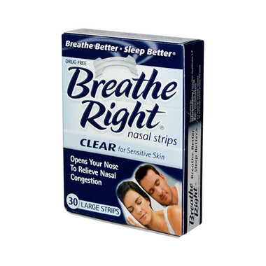 Breathe Right Nasal Strips Clear Large (1x30 Strips)