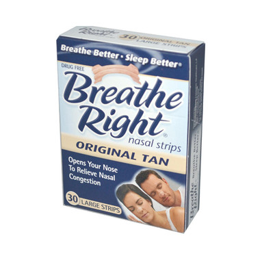 Breathe Right Nasal Strips Original Tan (1x30 Large Strips)