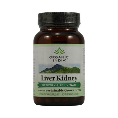 Organic India Liver Kidney Detoxify and Rejuvenate (90 Veg Capsules)